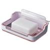 With Lid Soap Holder Organizer Double Layers Punch-Free Soap Storage Tray Detachable Wall Mounted Soap Dish