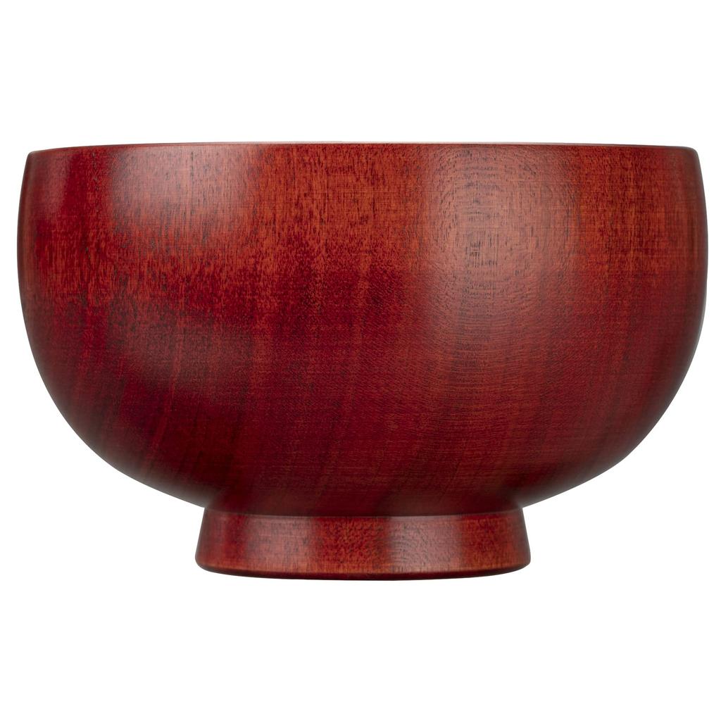 Shirasagi Mokkou Yamanaka Lacquerware Shirasagi Mokko Soup Bowl, Medium, Approx. 11cm, Cherry Blossom Design, Lacquer Red, Made In Japan