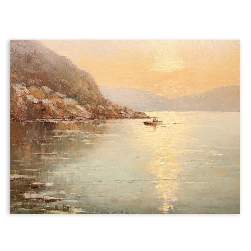 

French Country Landscape Posters Vintage Farmhouse Art Print Colorful Canvas Painting Aesthetic Wall Pictures Living Room Decor 21x30cm No Frame