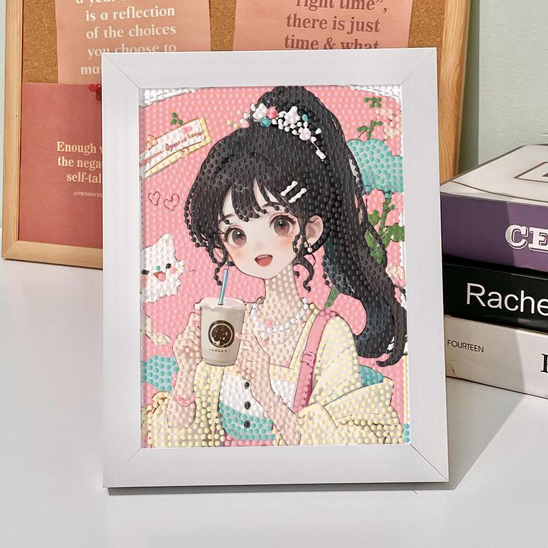 Strawberry Diamond Painting Diy Hand Sticker Diamond Tulip Sunflower Flower Girl Gives Girlfriend Birthday Gift