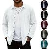 Herren Farbiges Hemd Langarm Herren Lässiger Modetrend Mit Tasche Hemdjacke