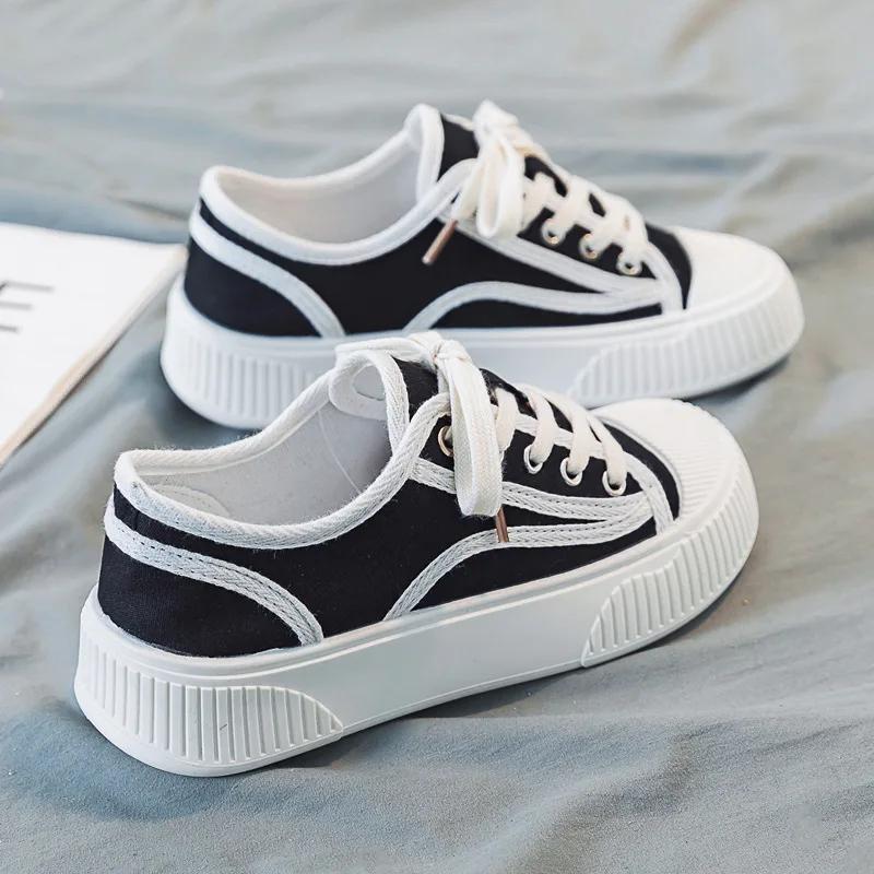 Fashion Women's New Canvas Shoes Summer versatile comfort shoes Thick soled casual nonslip shoe Fashion breathable ladies Sneakers