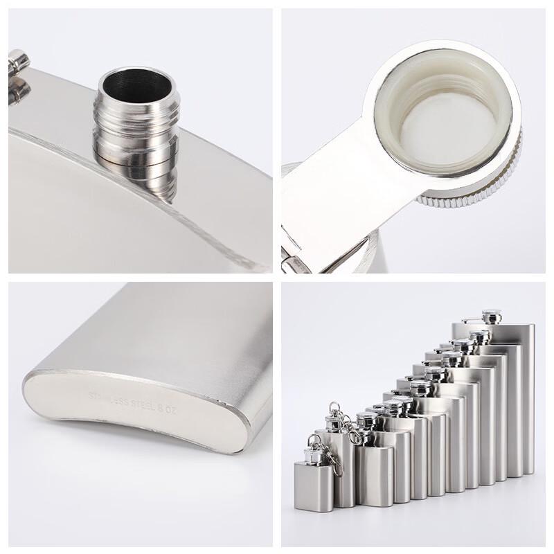 Mini Stainless Steel Hip Flask with Keychain