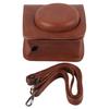 PU Leather Protective Cover Case Bag for Fujifilm Instax Mini 90 with Shoulder Strap (Brown)