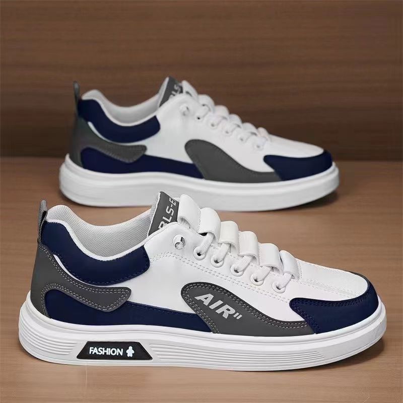 Trend Men's Shoes Leather Fashion Low-top Men's Casual Trendy Shoes Running Sports