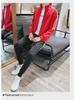Trendy Unisex Sports Suit: Stand-up Collar Cardigan & Sweatshirt, Ideal for Spring/Autumn, Two-Piece Set, Customizable.