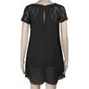Elegant Summer Girls Lace Applique Sleeve Dress With Solid Color Backless Design