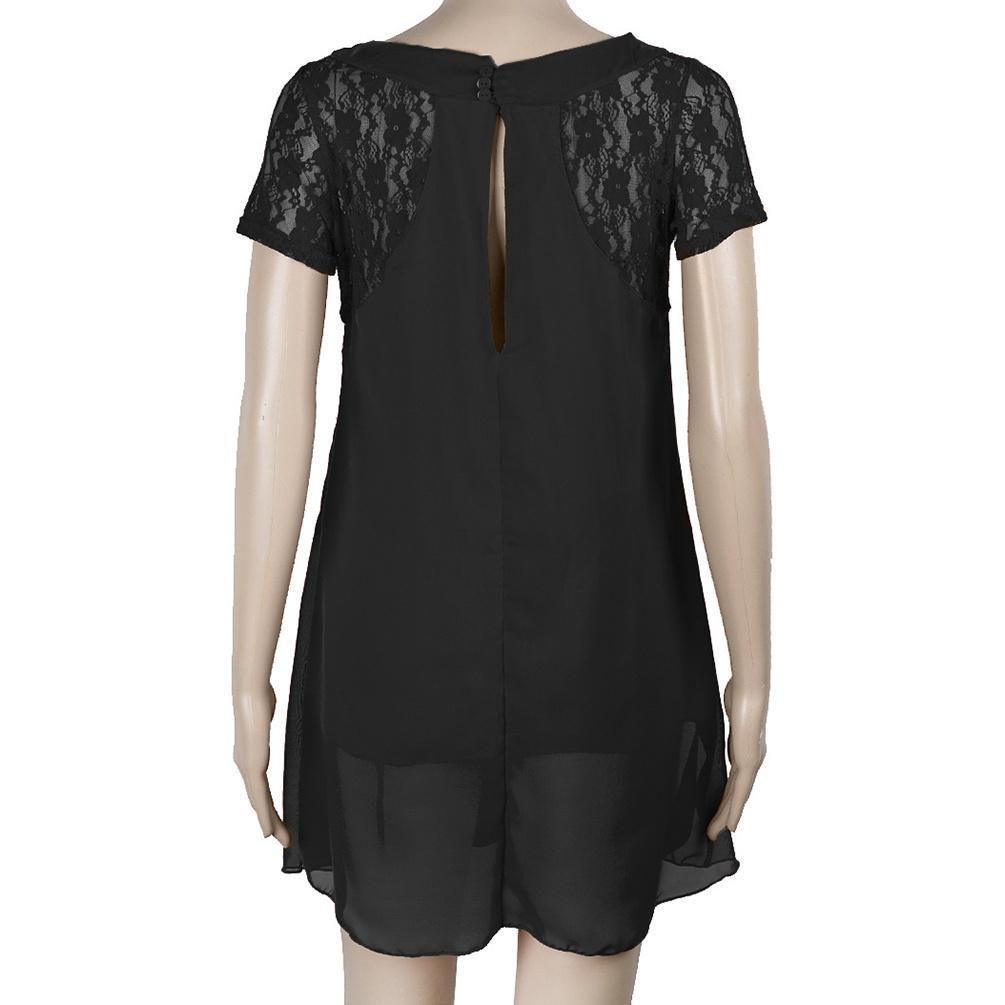 Elegant Summer Girls Lace Applique Sleeve Dress With Solid Color Backless Design