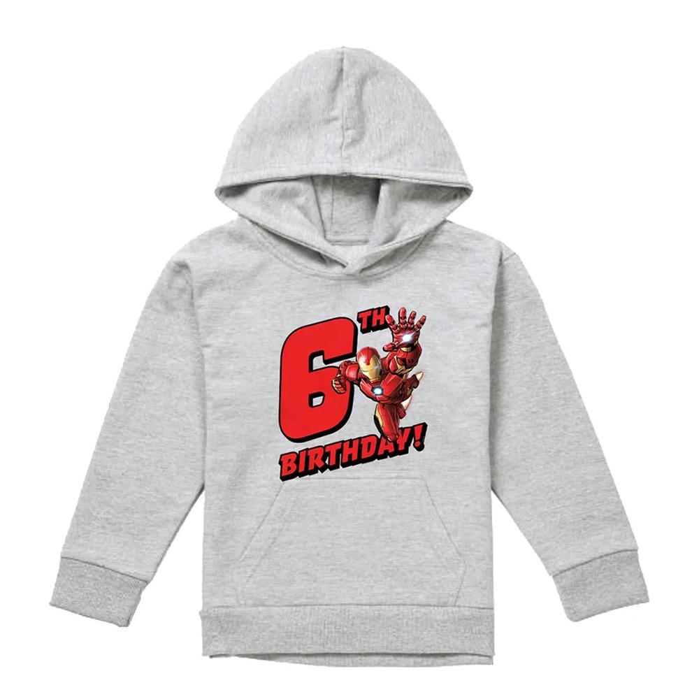 Marvel Childrens/Kids Iron Man 6th Birthday Hoodie