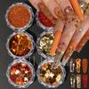 Nail Art Sequins Ins Autumn Thanksgiving Maillard Color Fantasy Maple Leaf Sequins Glitter Set