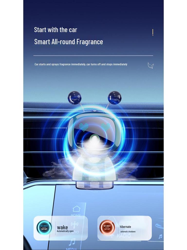 2025 High-End Smart Car Air Freshener with Aromatherapy and Odor Removal