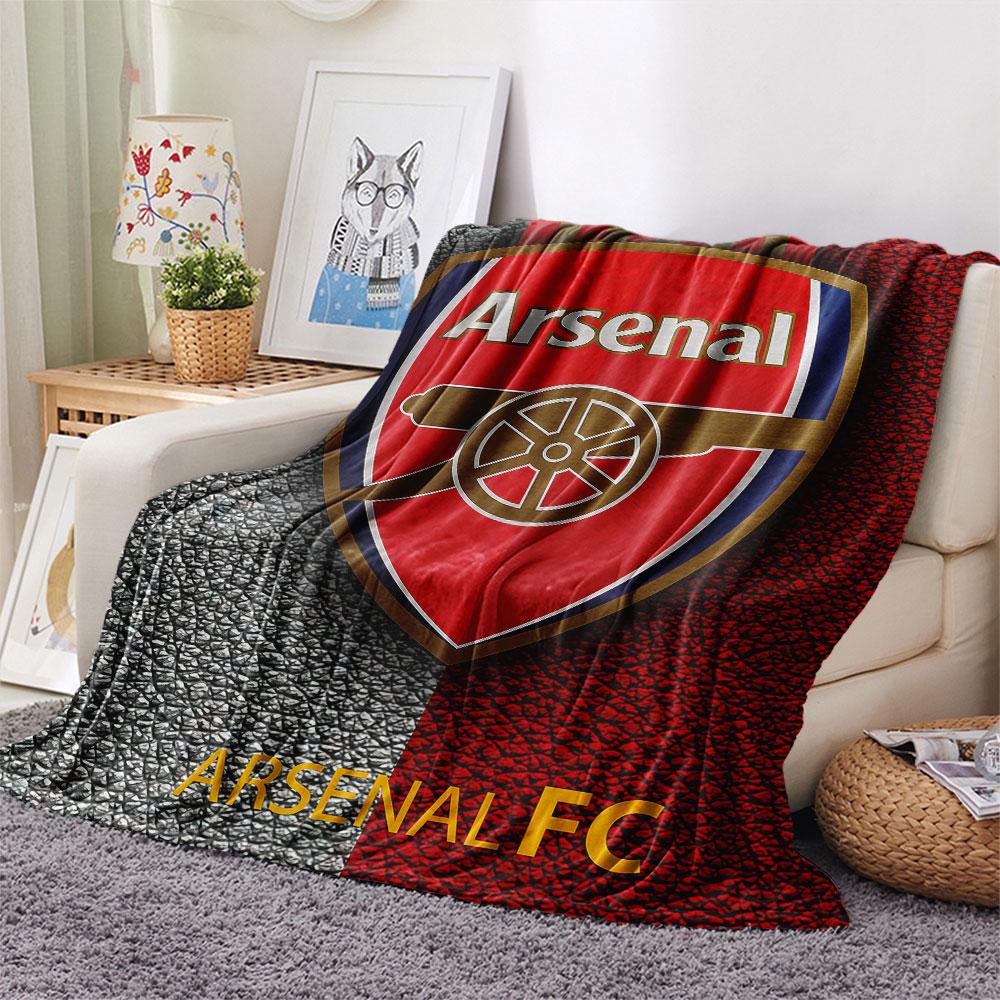 1PC Arsenal F Patterned Flannel Blanket Suitable For All Seasons for Home Decor Warmth and Comfort Gifts Holiday Present