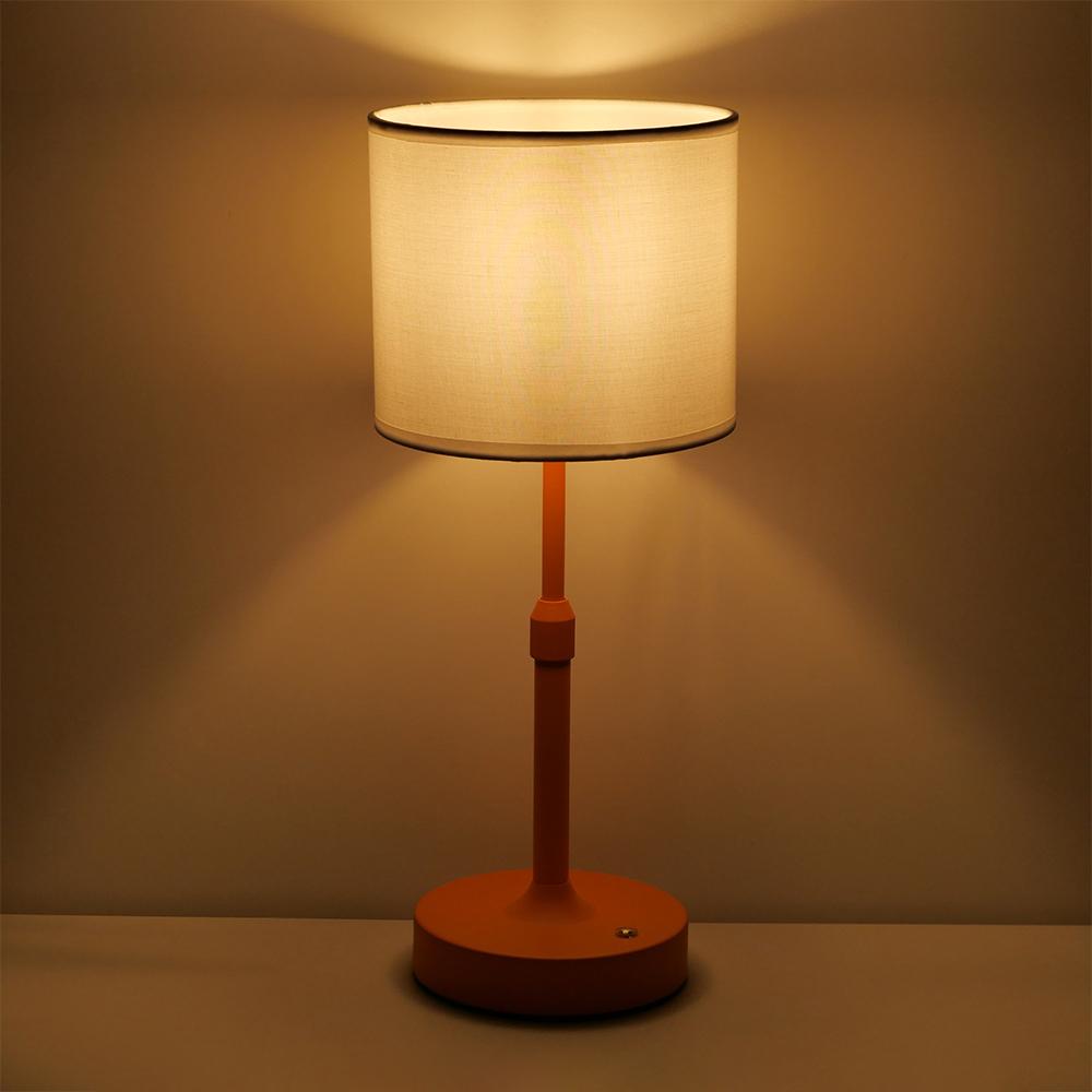 Fabric Desk Lamp Rechargeable Touch Table Light for Restaurant Hotel Room Bedside Decor Lighing
