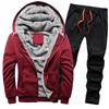 Velvet Sweater Suit Men's Thickened Warm Cardigan Autumn Winter Sports Hooded Men