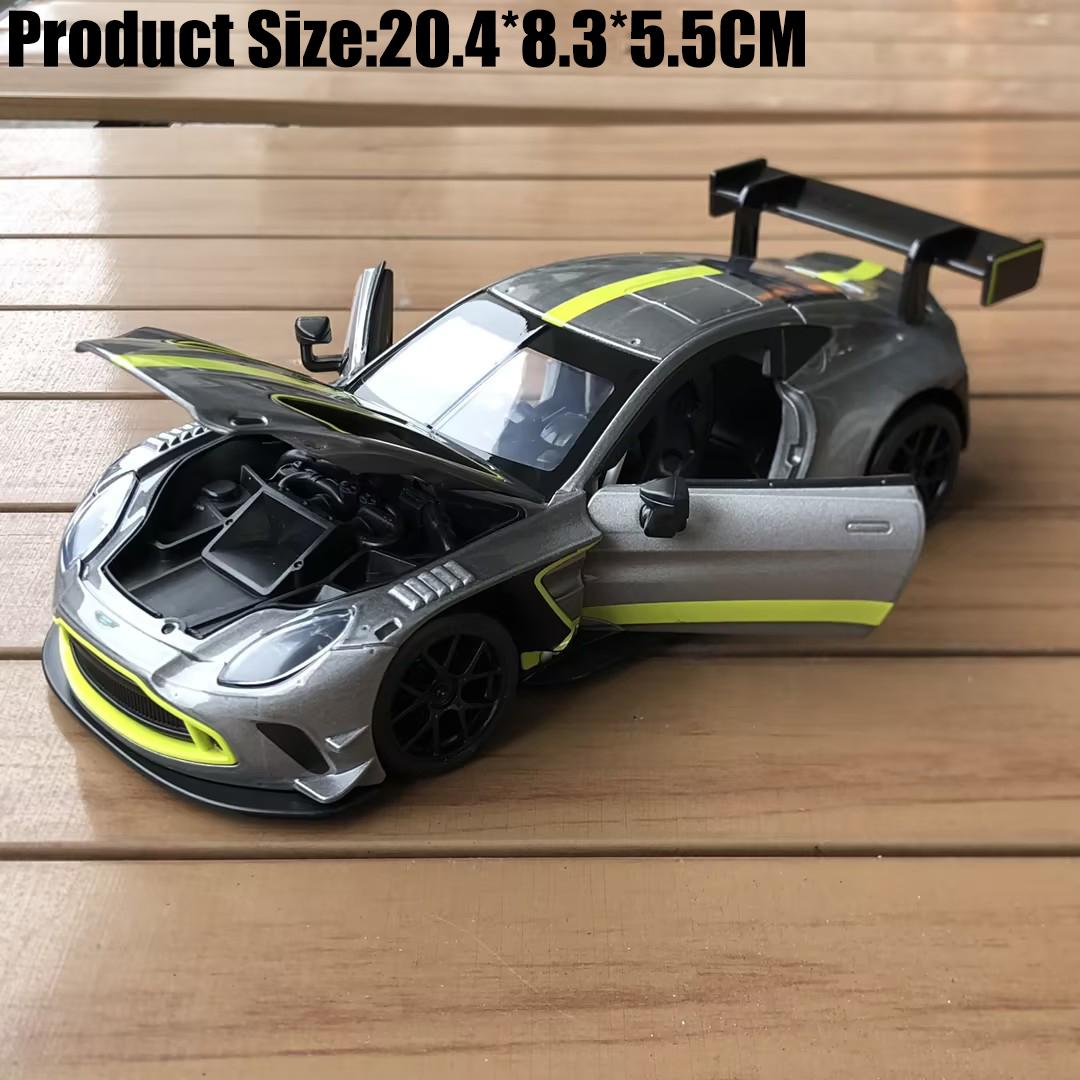 

1:22 Aston Martin Vantage GT3 2026 Top Luxury Sports Car Alloy Metal Diecast Model Car Simulation Children Toy Collectibles Gift серый
