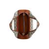 COACH Lana Jacquard Leather Handbag Medium Women's Umber (Unisex) Handbags CM550 B4TA7