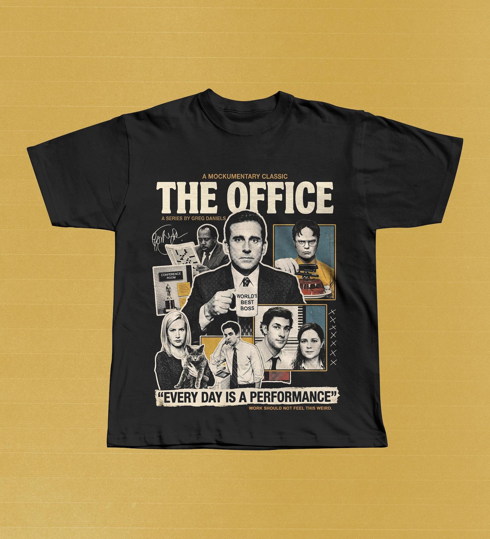 The Office TV Show T-Shirt, Michael Scott Collage Style Shirt, Vintage Sitcom Graphic Tee L