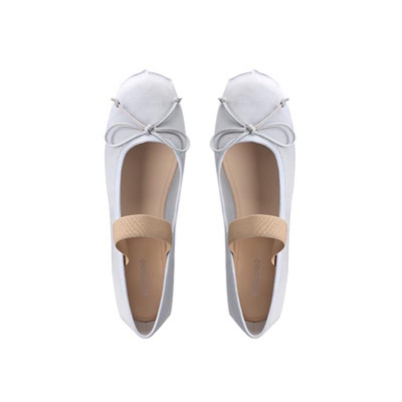 

Mary Jane Shoes Women s Single Shoes Bow Light Mouth Satin Flat Ballet Shoes 40
