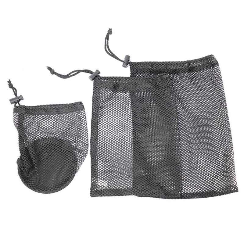 Golf Mesh Bags Small Sports Ball Net Bag Drawstring Pouch Nylon Mesh Bag Convenient Storage Organizer Golf Accessories