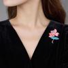 Enamel Gradient Lotus Brooch, A Sophisticated and Elegant Brooch Accessory with A Touch of Sophistication