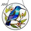 Colorful Garden Hanging Decoration Hummingbird Wall Decoration, Stained Acrylic Suncatcher for Window Bird Decor, Decorative Pendant with Rope