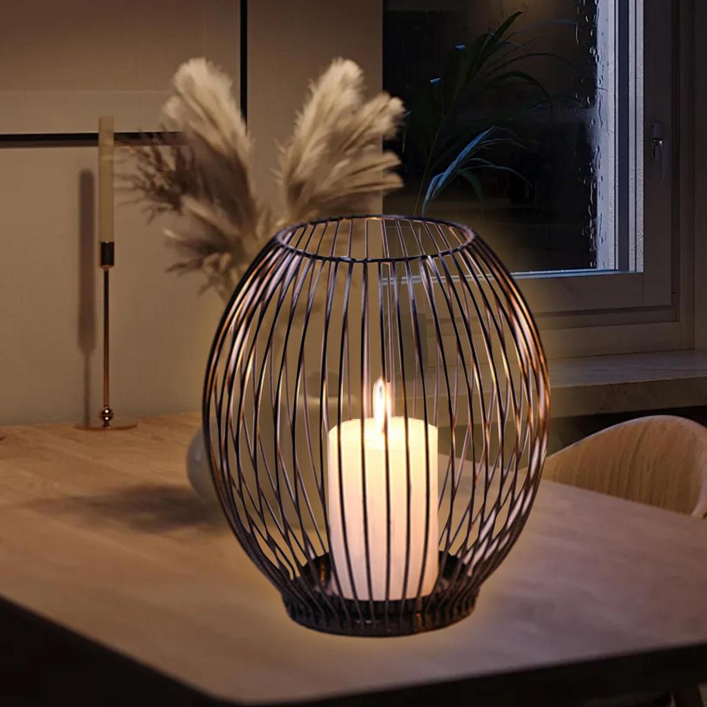 Świece Stojak Metalowy Świecznik Klatka Domowy Świecznik Filarowy Świecznik na Rocznicę Ślubu