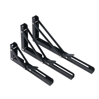 1/2 Pezzi Acciaio Laminato a Freddo Scaffale Pieghevole Robusto Staffa Angolare Pieghevole Triangolare Per Tavolo Banco da Lavoro Montaggio a Parete
