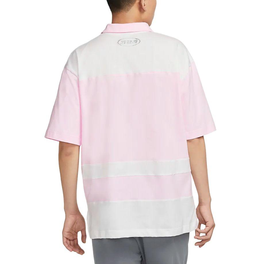 New Nike Sportswear Men's Color Block Polo Shirt Pink FN3694-125