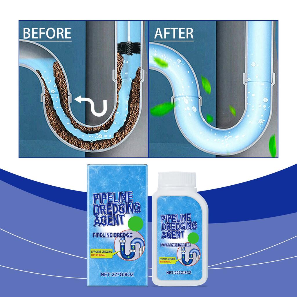 Silný čisticí prášek dokáže rychle uvolnit odtok umyvadla, kuchyně a toalety a odstranit pachy.