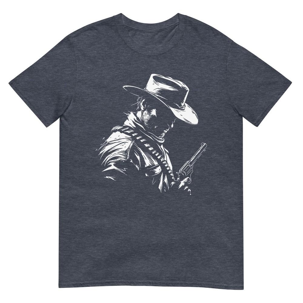 Retro Cowboy Old Western West Gun Revolver Countryunisex Tshirt