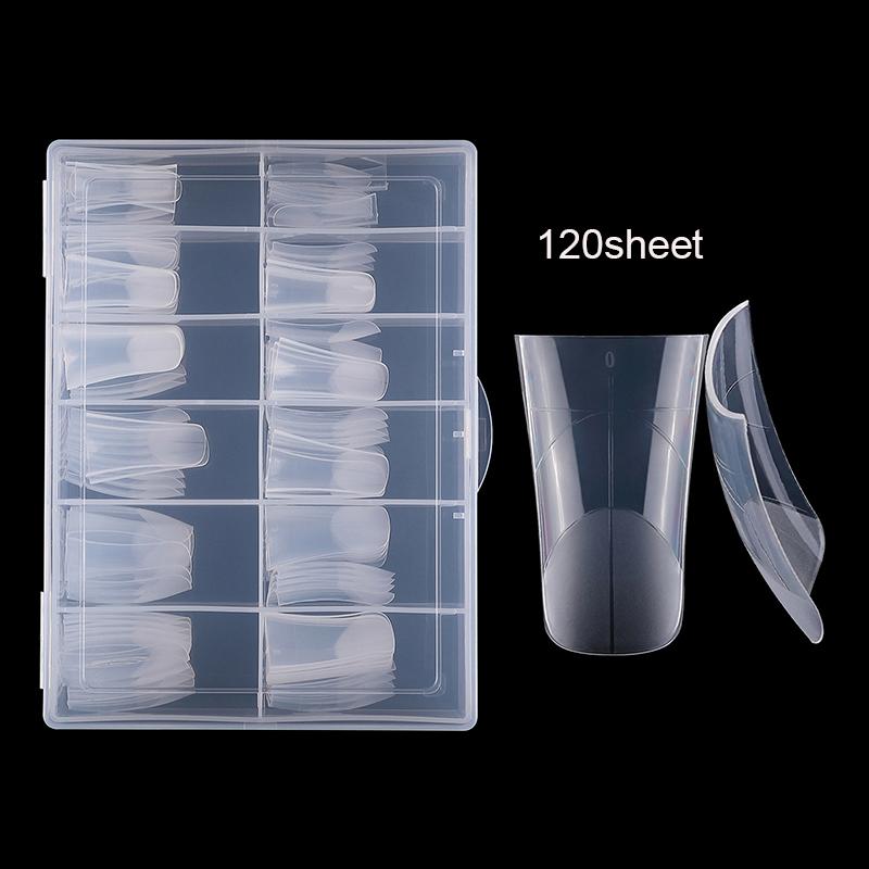120 Extended Armor Tablets Crystal Extended Pyramid Duckbill Scale Frosted Paper Extended Nail Mold Nail Salon Diy Accessories 2