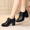 Módní dámské společenské boty AIYUQI Jaro Britský styl 2024 Nové Pravá kůže Dámské Jednoduché boty Velká velikost Dámské Pracovní boty