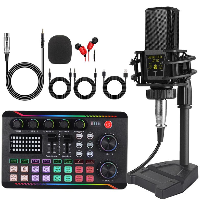V8s English Sound Card Device: Desktop and Mobile Live Broadcast & Recording Set