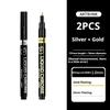 6/1pcs Chrome Pen Marker Reflective Mirror Electroplating Paint Repair Marker For Rock Ceramic Glass 0.8/1/2mm Nib Art Craftwork