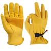 1 Pair Soft Cowhide Leather Cowhide Leather Gloves For Men Worker Driver Heat Resistant Protection Construction Factory Yard Kit