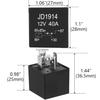4Pin 5Pin JD1914 Car Relay 12V 24V 40A SPDT Car Switch and Starter Waterproof Relay for Boat Tractor Truck Motorcycle(5P 12V 40A)