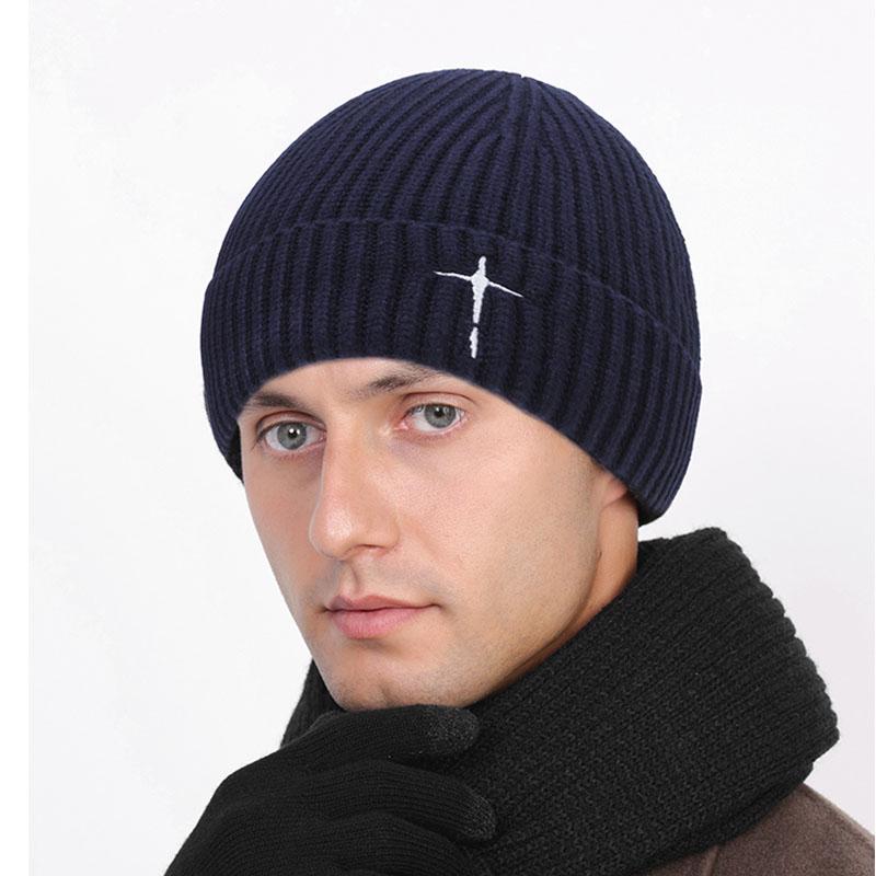 1pc Autumn and Winter Fashion Leisure Sports Thickened Knitted Hat, Warm Soft Comfortable Breathable High Elasticity Wool Hat, C