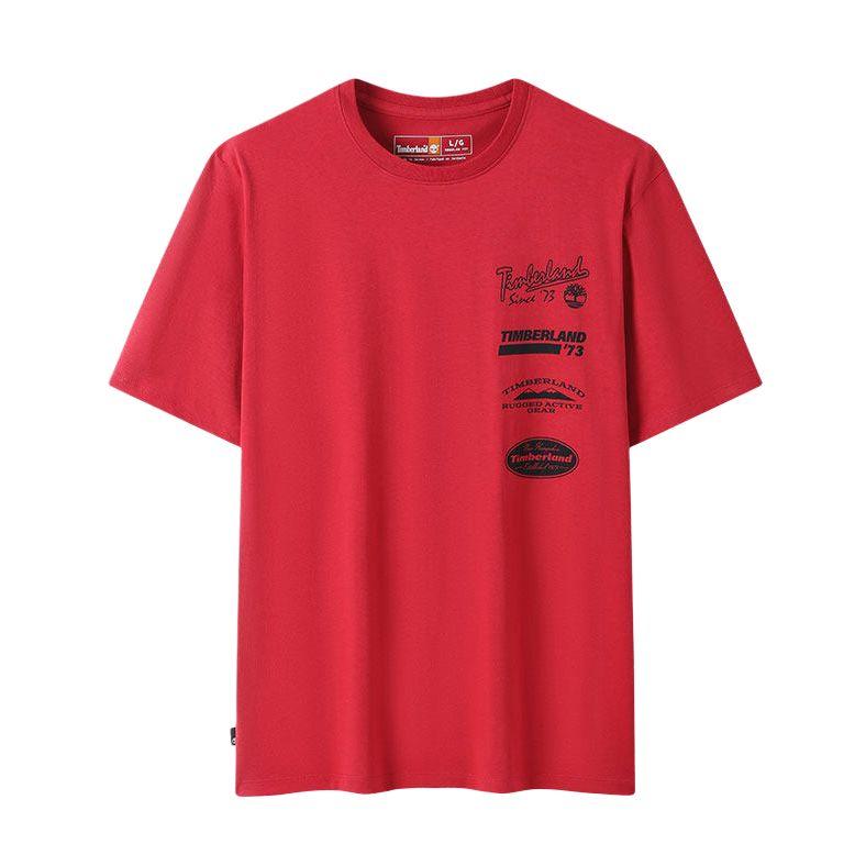 Timberland Ss26 Outdoor Hiking Cotton Printed Breathable Short Sleeve T-Shirt Men tops A5S4T-N96 M