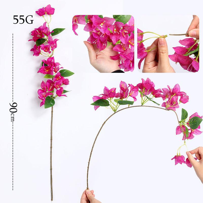 

10pcs Silk Pink Triangles Plums Simulation Flowers Shopping Mall Decoration 90cm Artificial Triangle Plum Branch Fake Flower