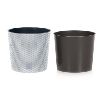 Rato Round Flowerpot DRTUS250L with Insert | White