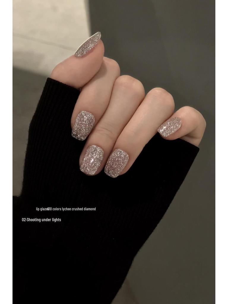 2025 High-End Nude Gel Nail Polish Bundle - 10 Colors, Crushed Diamond Finish, Ultra Glittering, Skin-Brightening