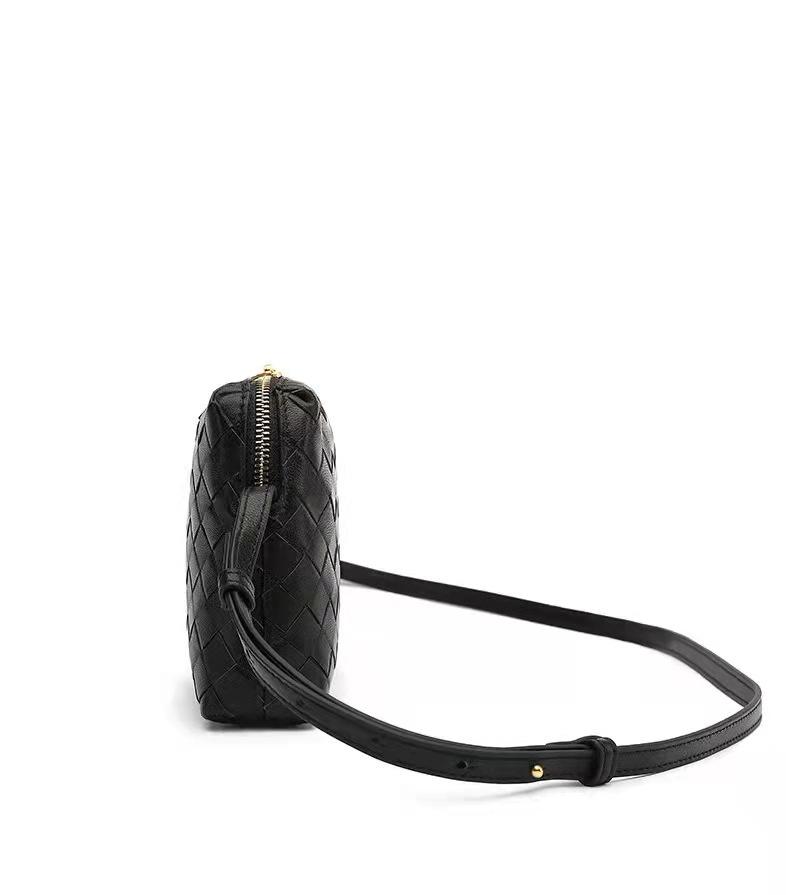 Borsa a spalla intrecciata a mano in pelle di pecora Baodiejia - Stile coreano alla moda, Classica borsa messenger versatile
