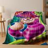 Dream Cheshire Cat Alice In Wonderland Cartoon Flannel Blanket,Cozy Soft Throw Blanket for Home Bedroom Bed Sofa Cover Gift Kid