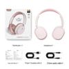 Trendy Over-Ear Wireless Bluetooth Headphones: Large Earcups, Noise-Canceling, Hi-Fi, E-Sports, Stylish and Portable Headset