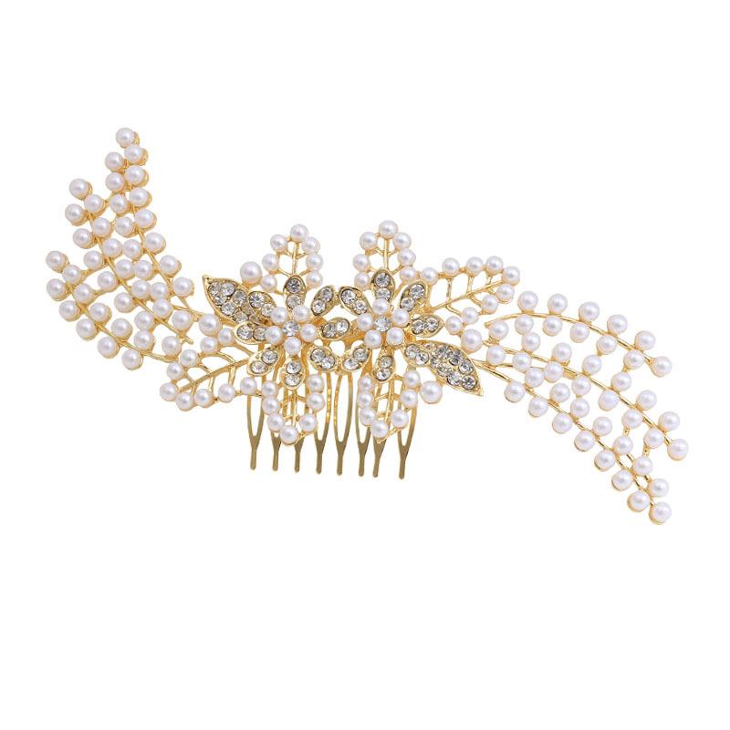 Mori Rhinestone Pointed Mouth Clip Fairy Raw Princess Style Hairpin Feminine Temperament Bridal Headdress Cheongsam Xiuhe Hair Accessories Hair Comb