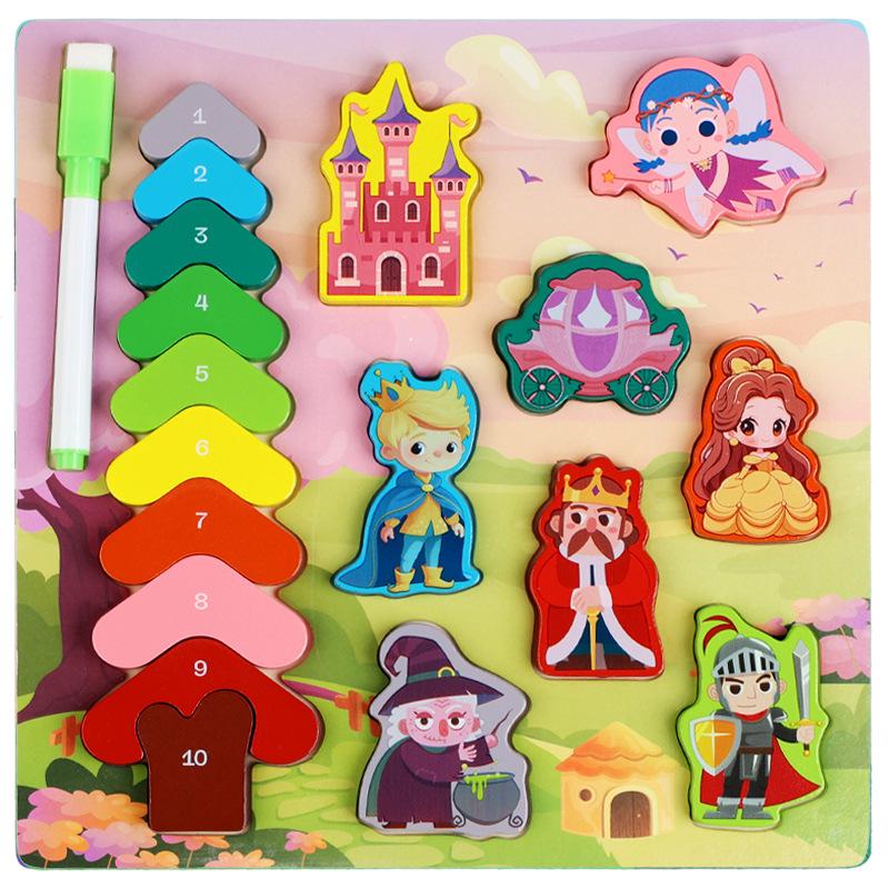 

Double-Sided Wooden Animal Matching & Fishing Puzzle Toy for Early Education