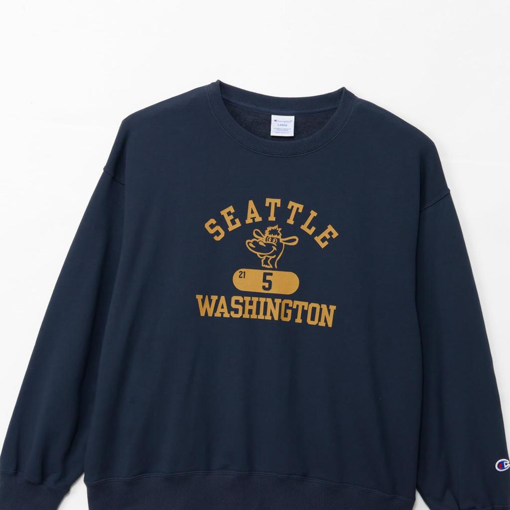 Champion Basic Long Sleeve USA Grown Cotton Graphic Print Crew Neck Sweatshirt Women's (CW-C020-370-M)