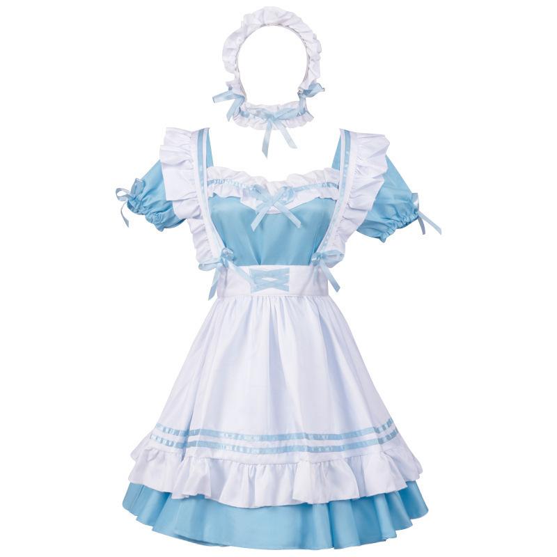 Black Pink Lolita Maid Costumes Cute Girls Women Lovely Maid Cosplay Costume Animation Show Japanese Outfit Dress Clothes