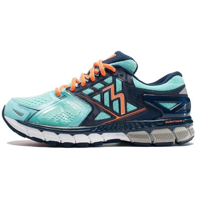 361 Mesh Cushioning Slip Resistant Coverage Moisture Wicking Low Top Running Shoes Women's Blue Green 201620121-3