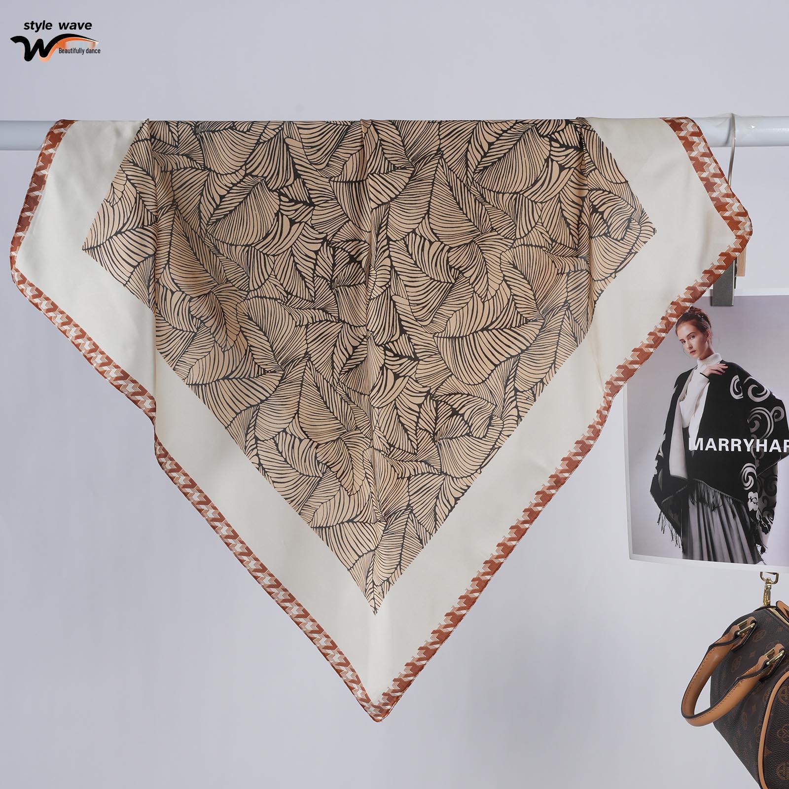 

Versatile Women s Minimalist Imitation Silk Square Scarf - Spring/Summer Fashion Neck Accessory 70x70 CM
